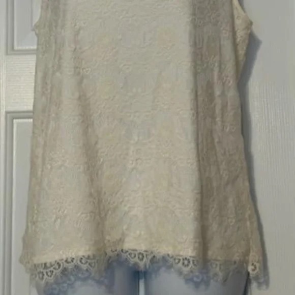 Cabernet Sleeveless All Over Lace Top Sz M - Picture 5 of 5